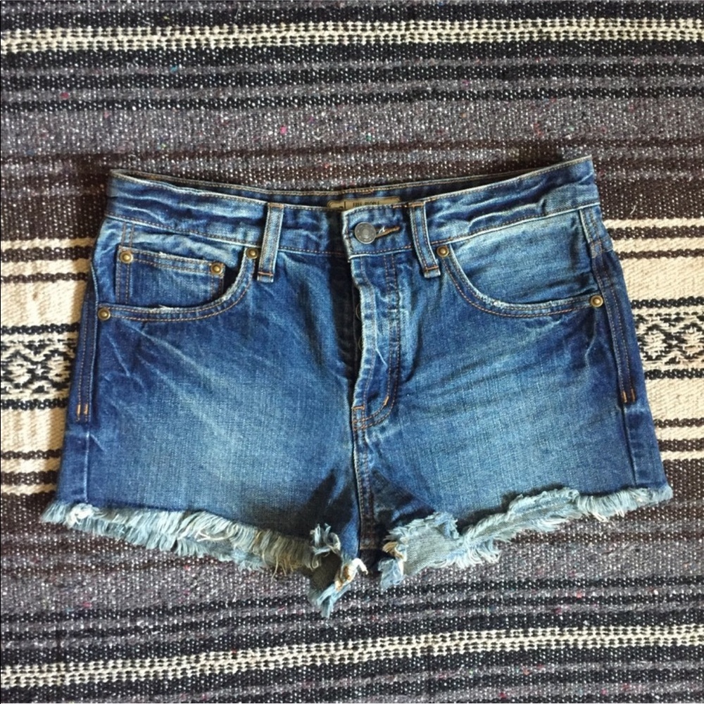 Free People High Waisted Denim Shorts